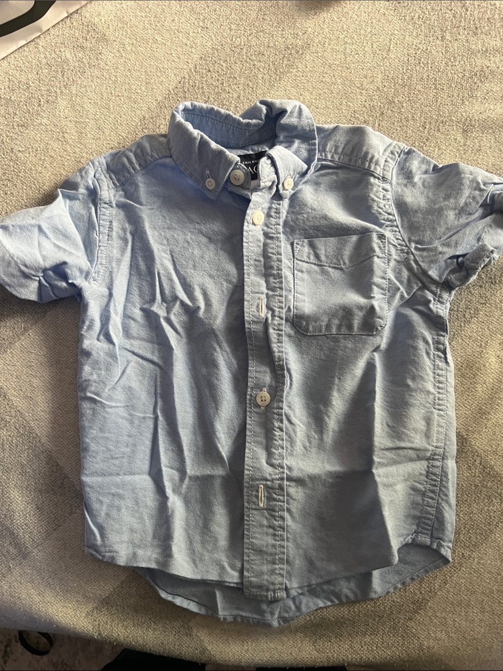 The Children's Place Light Blue Short Sleeve Button-Down Shirt